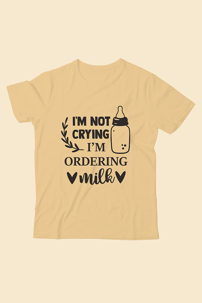 PeaceLoom Boys' "I'm Not Crying, I'm Ordering Milk" T-Shirt