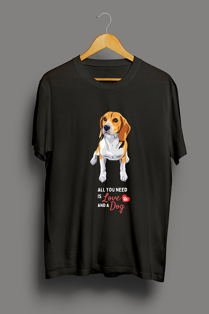 "All You Need is Love and a Dog" Beagle T-Shirt - Peaceloom