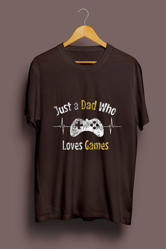 Just a dad Who Loves Game T-Shirt - Peaceloom