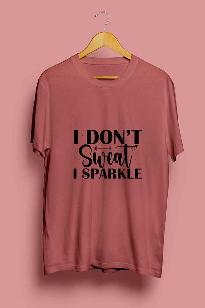 I Don't Sweat, I Sparkle Oversized T-Shirt - Peaceloom