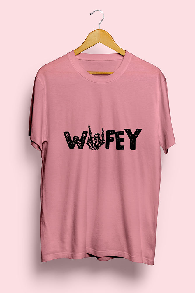 Wifey Glitter Print Women's T-Shirt - Peaceloom