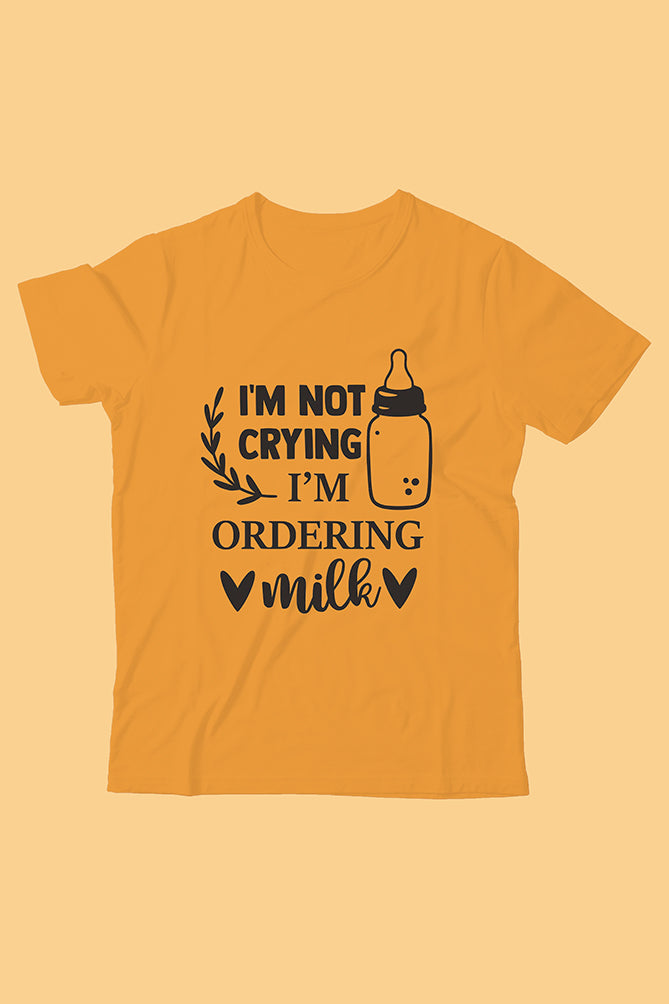 PeaceLoom Boys' "I'm Not Crying, I'm Ordering Milk" T-Shirt