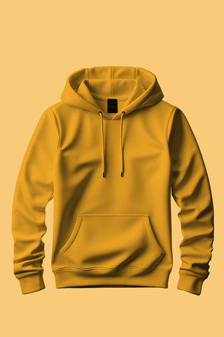 Peaceloom Mustard yellow plain Hoodie