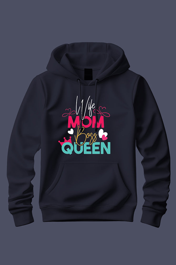 Wife Mom Boss Queen Unisex Hoodie - Peaceloom