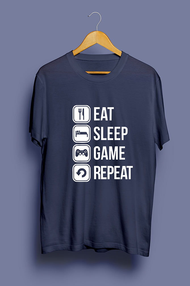 Eat Sleep Game Repeat T-Shirt - Peaceloom