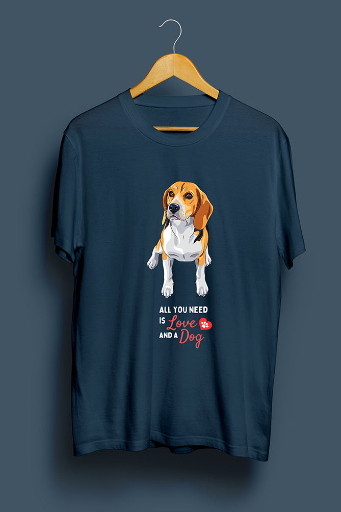 "All You Need is Love and a Dog" Beagle T-Shirt - Peaceloom