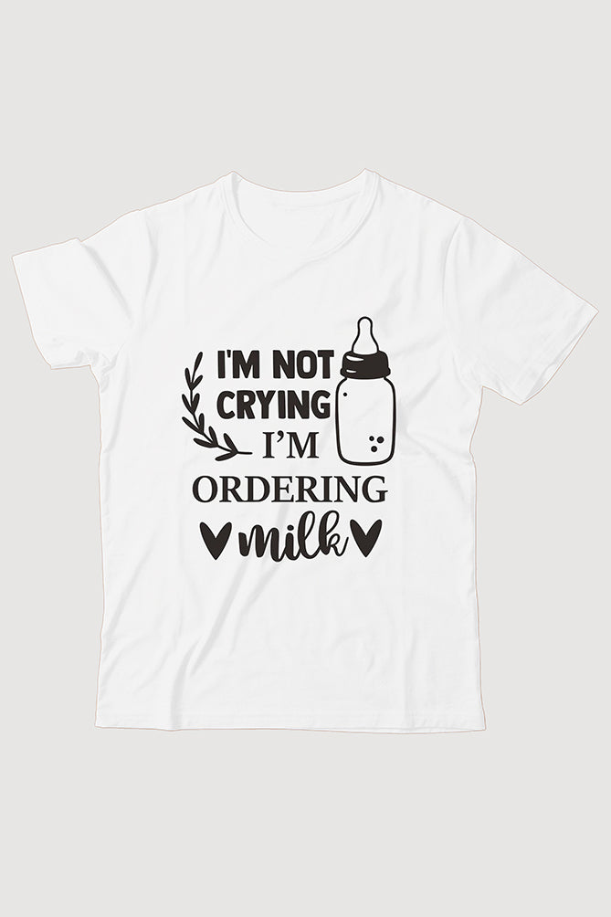 PeaceLoom Boys' "I'm Not Crying, I'm Ordering Milk" T-Shirt