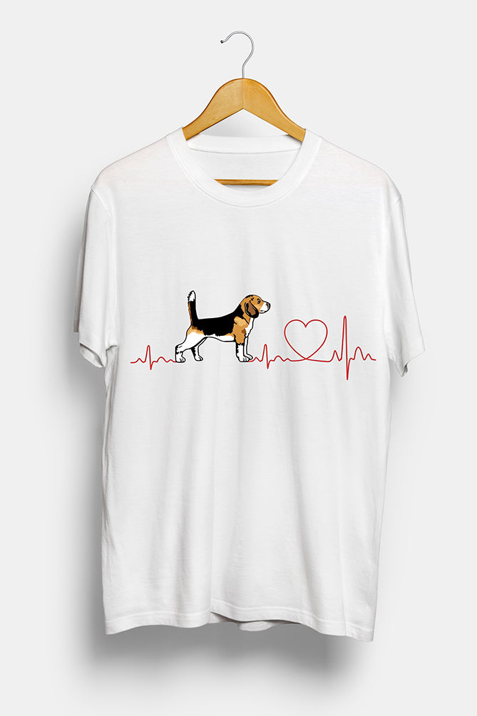 Beagle Heartbeat Dog Lover T-Shirt - Peaceloom