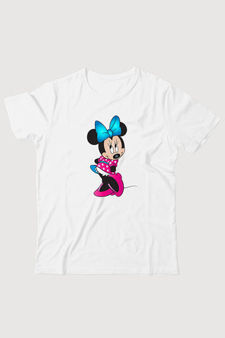 Peaceloom Girls' Minnie Mouse Graphic T-Shirt – Cotton, Short Sleeve