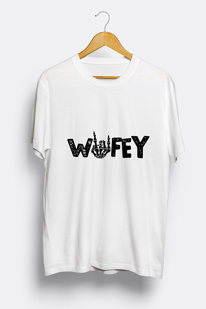 Wifey Glitter Print Women's T-Shirt - Peaceloom